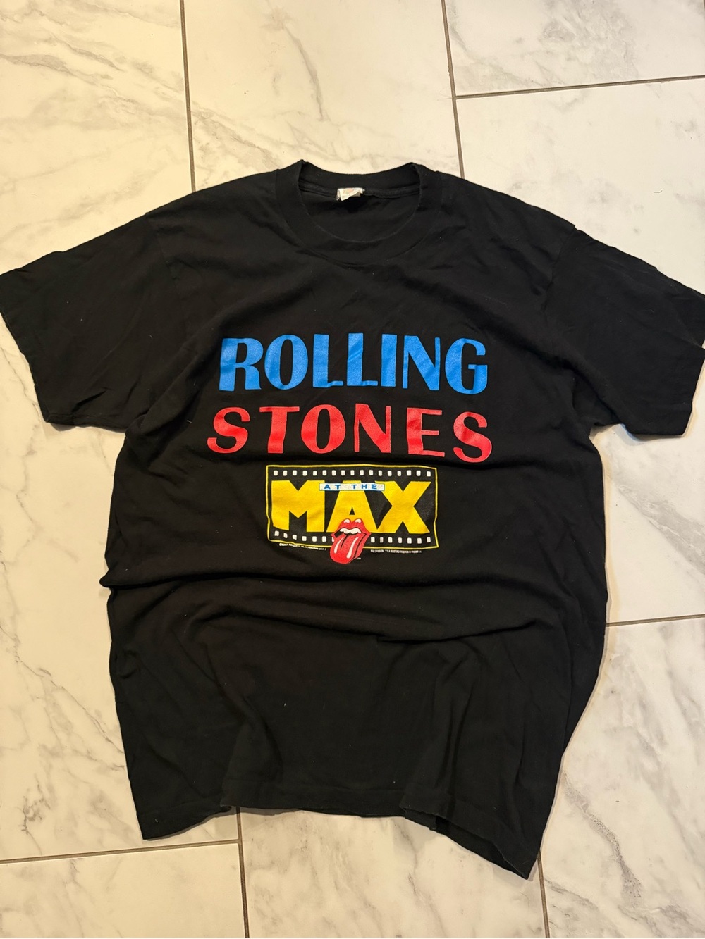 Vintage Rolling Stones ‘Larger Than Live’ 1991 Band Tour Shirt The Max Tee Large